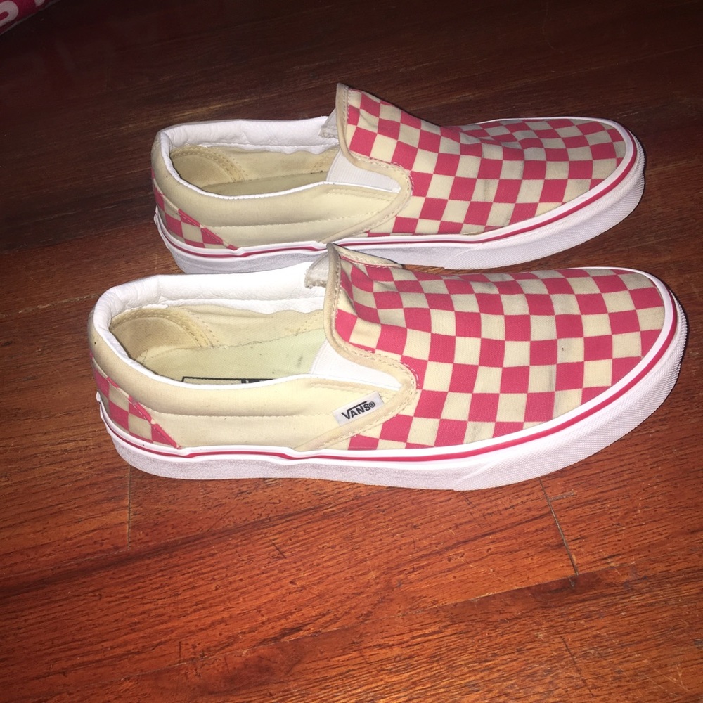 Red & white checkered board vans